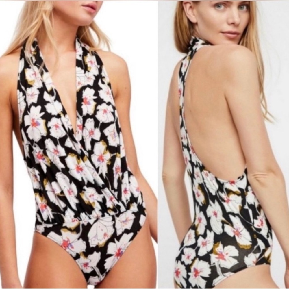 Free People Floral Sure Please bodysuit